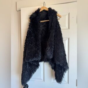 Black Faux Fur Women's Jacket